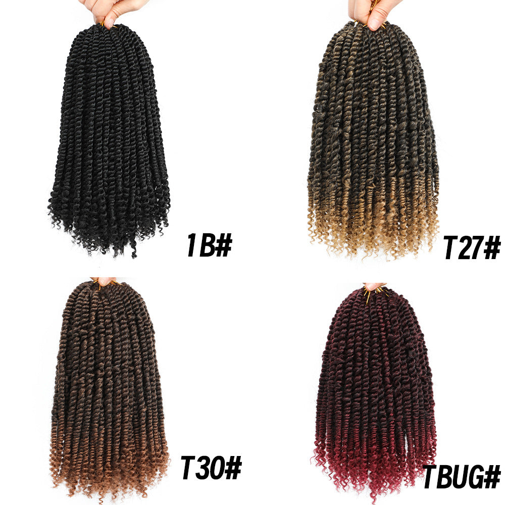 TEMU Cross-Border Foreign Trade Hot-Selling European and American Crochet Hair Synthetic Fiber Passion  Twist  Crochet  Hair