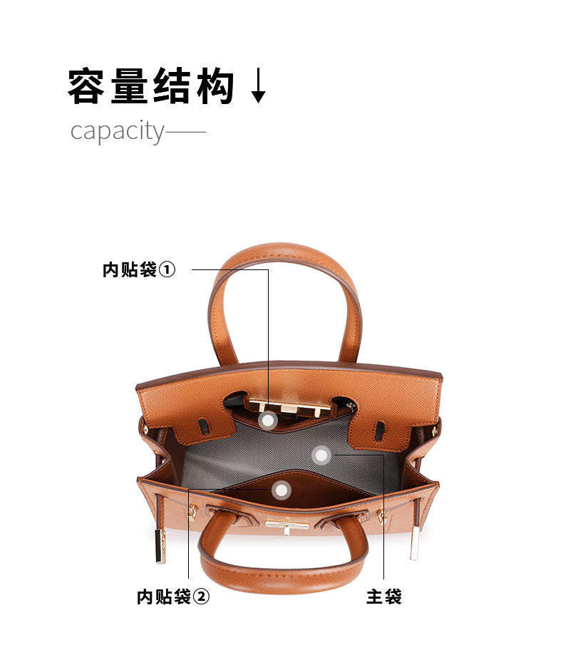 Original Design Birkin Bag Handbag for Women Commuting Large Capacity Shoulder Crossbody Bag Light Luxury Versatile Fashion Tote Bag