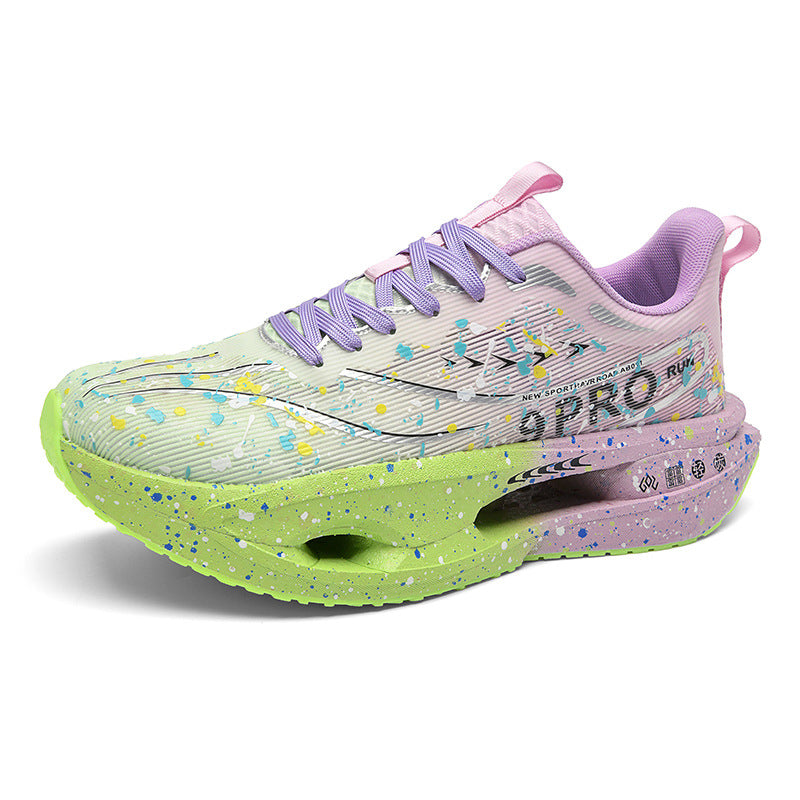 Autumn New Red Rabbit9Fluorescent Parent-Child Comfortable Sports Shoes High Elasticity Really Soft Sole Carbon Plate Wear-Resistant Running