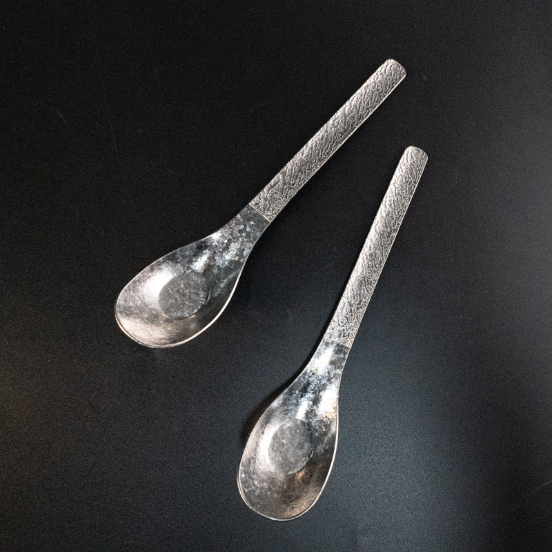 Pure Titanium Crystal Yuanbao Spoon Soup Spoon Crystal Ice Flower Outdoor Camping Lightweight Tableware Dessert Spoon Baby Food Spoon