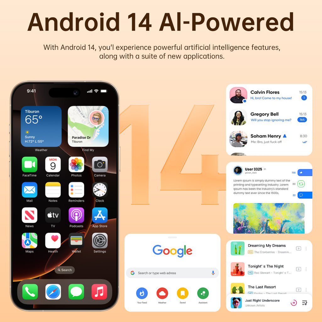 Hot-Selling Android Phone i16Pro Max Smartphone7.3Inch16+1T Factory Direct Sales of Mobile Phones