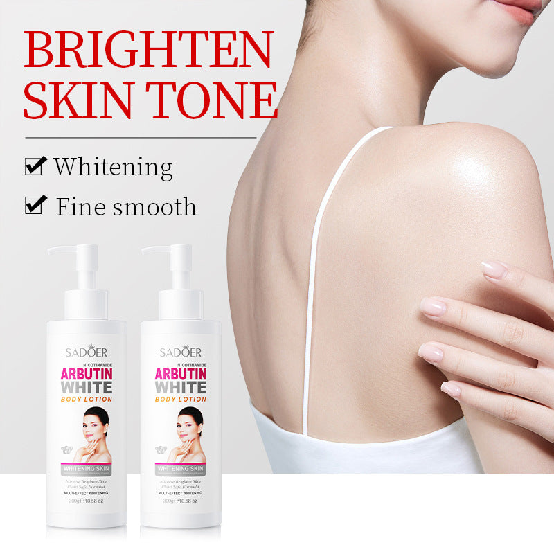 Whitening Body Lotion SADOER Niacinamide Arbutin Brightening Moisturizing Lotion Cross-Border Wholesale