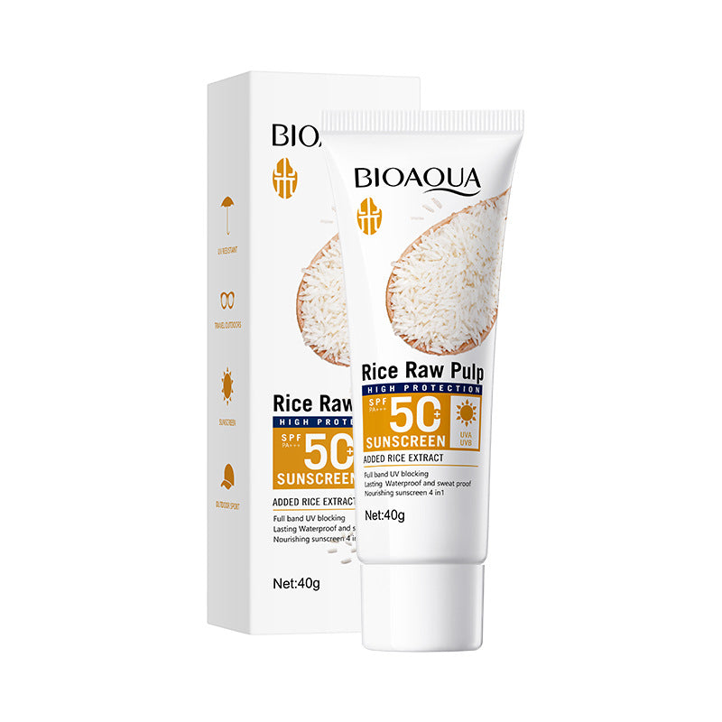 Rice Puree Sunscreen40g BIOAOUA Sunscreen Isolation Cream Sunscreen  Foreign Trade Wholesale