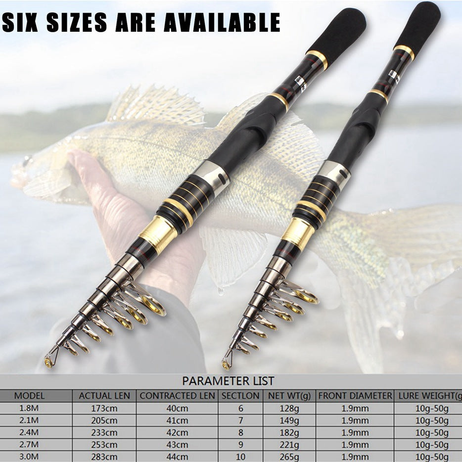 Ultra-short Ultra-hard Small Sea Rod Straight Handle Retractable Fishing Rod Boat Fishing Rock Fishing Long Casting Rod Can Be Put In Pocket
