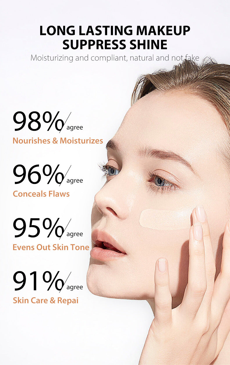Full Moisture Sunscreen Foundation Oil Control Non-Cakey Concealer Primer for Dry Skin Non-Caking
