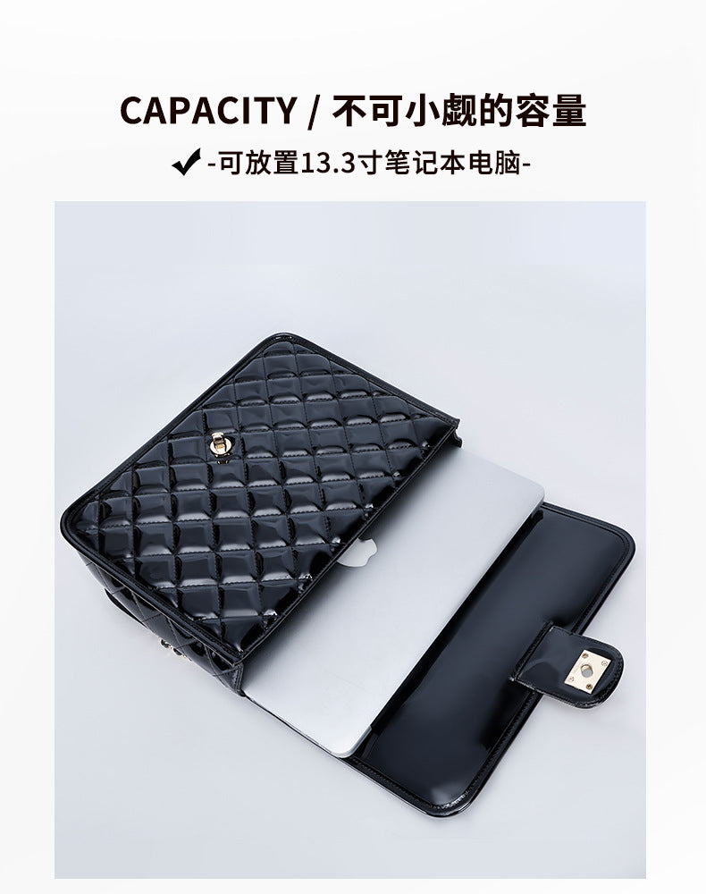 Quilted Pattern Light Luxury Fashion Niche Academy Style2024Versatile Little Chanel Style Quilted Chain Handbag and Backpack for Women