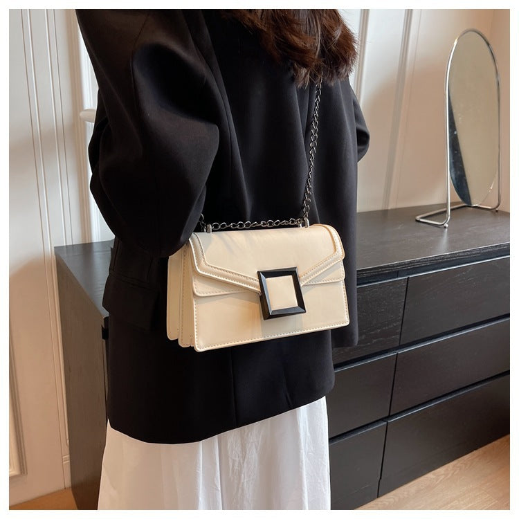 Niche Design Crossbody Bag for Women2024New Trendy Spring Fashion Quilted Chain Bag Textured Single Shoulder Small Square Bag