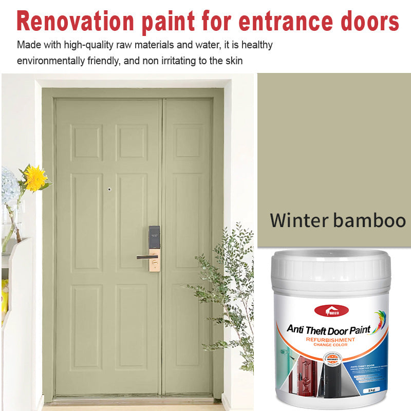 Anti-theft Iron Door Paint Metal Aluminum Alloy Iron Door and Window Renovation Color Change Rust-Proof Water-Based Paint Latex Paint