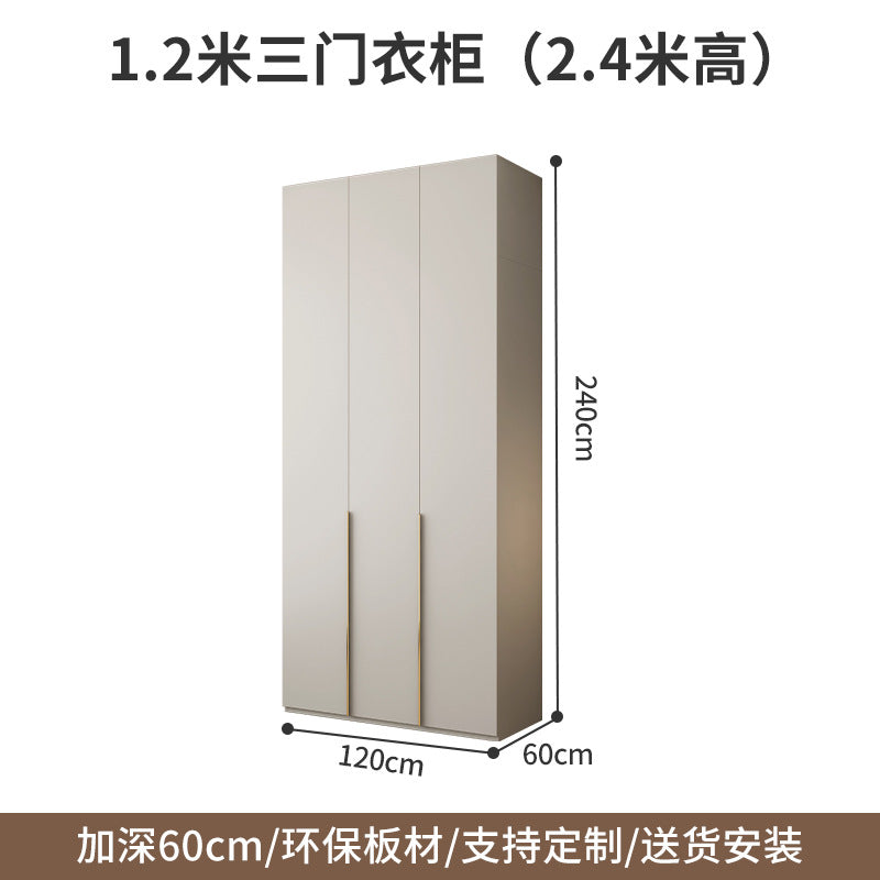 Solid Wood Multi-layer Board and European Pine Board Wardrobe Customization for Home Bedroom Cloakroom One Door to Ceiling Full House Custom Wardrobe