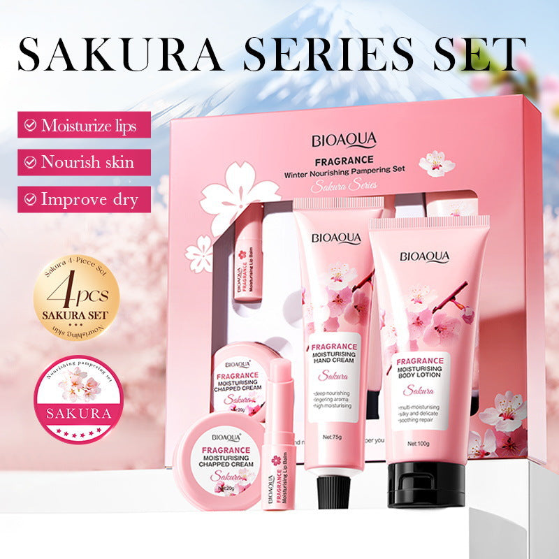 Sakura Series Winter Moisturizing Luxurious Set BIOAOUA Hydration Kit  Wholesale