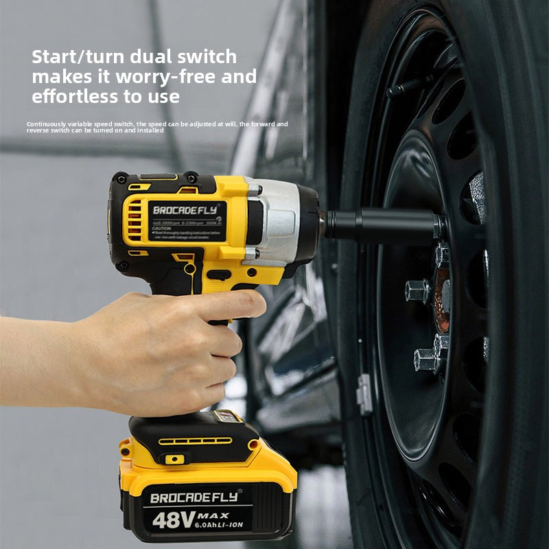 Brushless Electric Wrench High Torque Screwdriver Impact Wind Cannon Wrench Car Scaffolding Woodworking Wrench