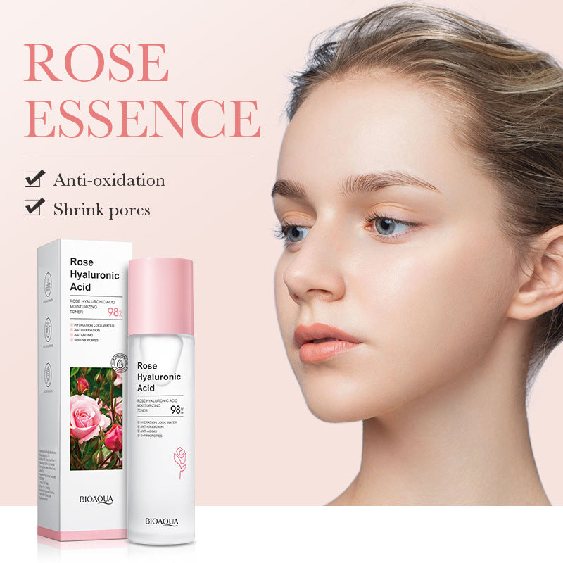 Rose Hyaluronic Acid Skincare Set Hydrating, Cleansing, Moisturizing, and Skin Rejuvenation Six-Piece Set Wholesale from Foreign Trade Manufacturer