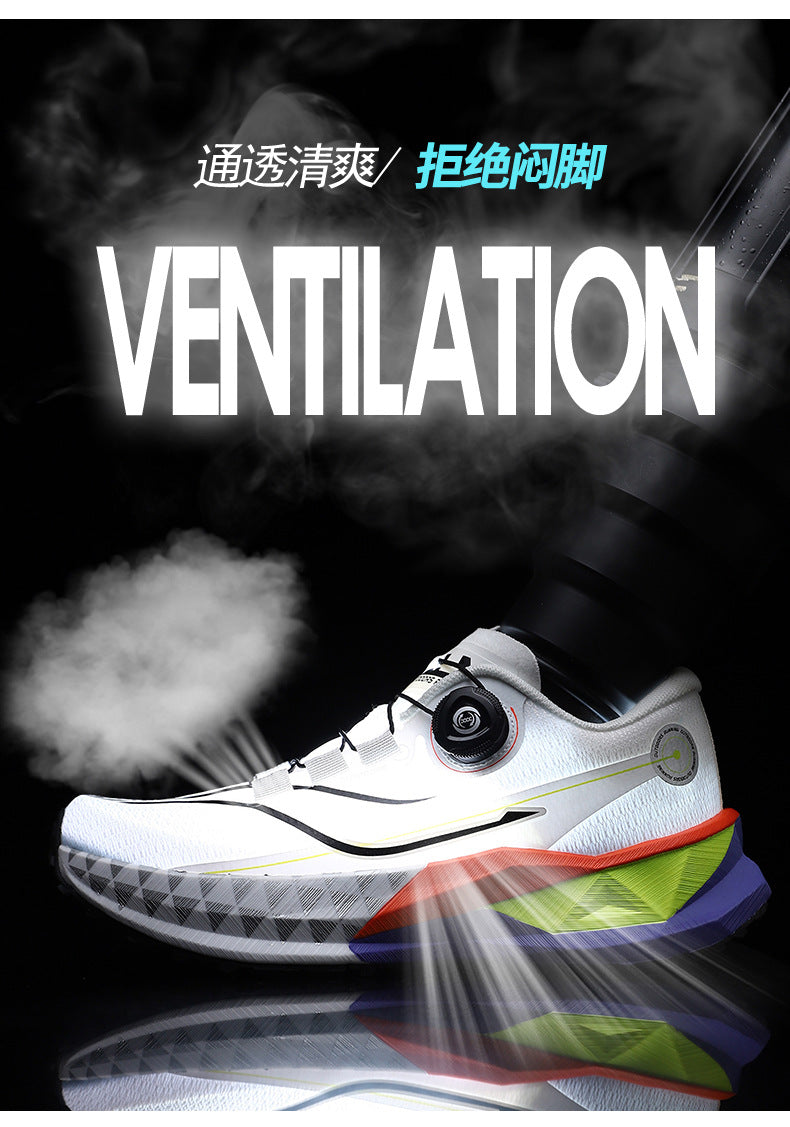 Full Palm Carbon Plate Sports Running Shoes Double Layer Popcorn Outdoor Trail Running Shoes Marathon Men's and Women's Shoes