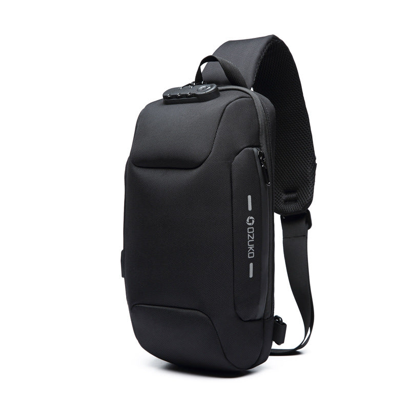 OZUKO Tactical Chest Bag Men's Crossbody Bag Waterproof Multifunctional High-end Outdoor Portable Bag Cycling Shoulder Bag