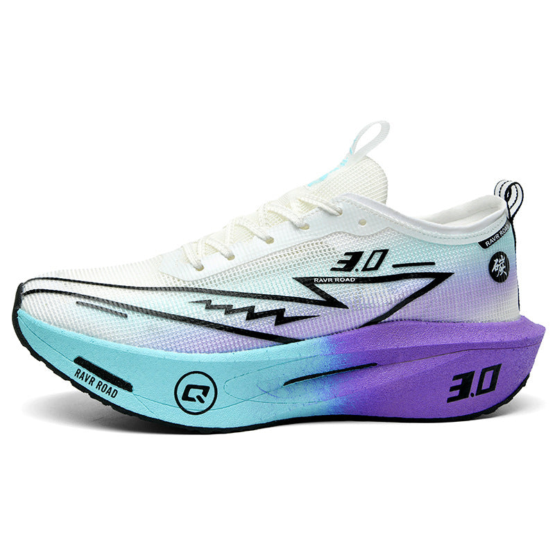 New Fashionable Casual Breathable Comfortable Running Shoes with Real Carbon Plate High Elasticity Shock Absorption for Student Training Sports Shoes