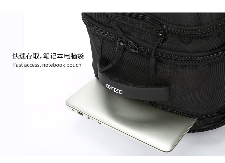ozuko Men's Backpack Business Travel Computer Bag Outdoor Multifunctional Commuting Backpack Waterproof