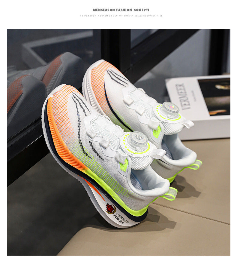 Red Rabbit7Boys' Lightweight Non-Slip Sports Shoes New Spring and Autumn Children's Casual Running Shoes Mesh Breathable Girls' Shoes