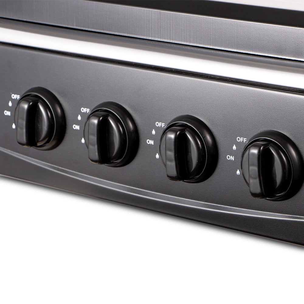 RAF European Standard Full Cover Low Energy Liquefied Gas Tabletop Flameout Protection Glass Rotating Fire Gas Four Burner Panel