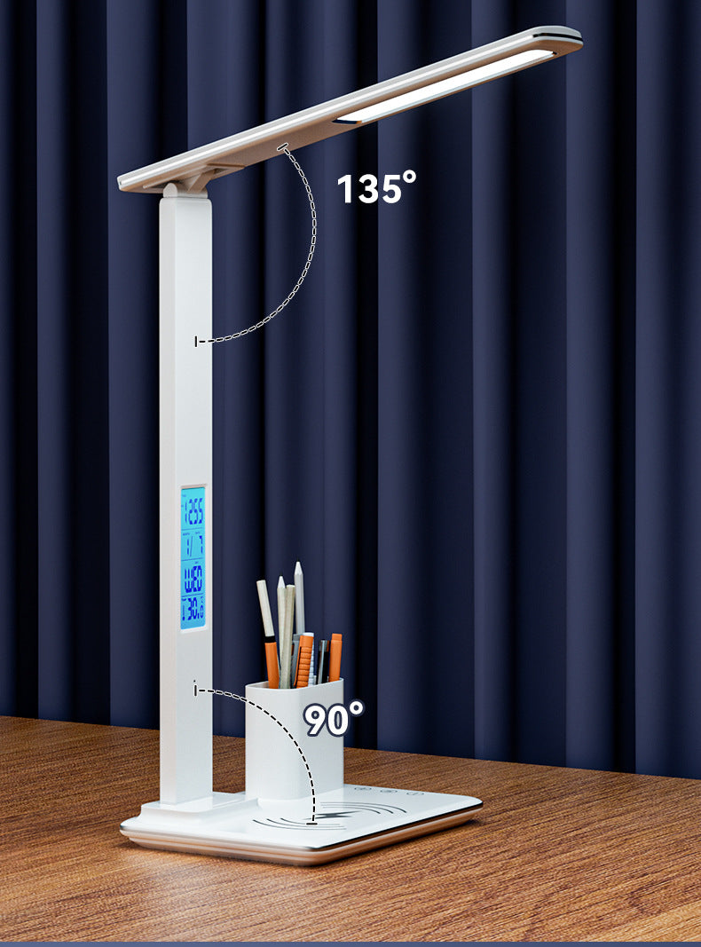 Customized Folding Perpetual Calendar Desk Lamp Student Dormitory Study Special Lamp Wireless Charging Bedroom Bedside Reading Lamp