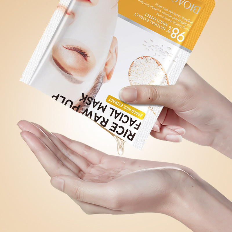 Rice Puree Face Mask25g BIOAOUA Moisturizing and rejuvenating facial mask patch cross-border wholesale