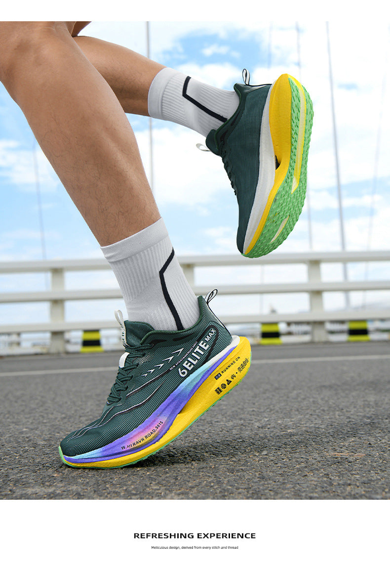 New model Feidian6pro Popcorn Carbon Plate Professional Racing Running Shoes Comfortable Breathable Unisex Sports Shoes