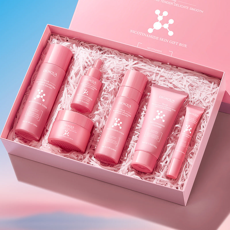Cross-border Niacinamide Hydrating and Rejuvenating Six-Piece Set Hydrating Moisturizing Gift Set Cross-Border Wholesale