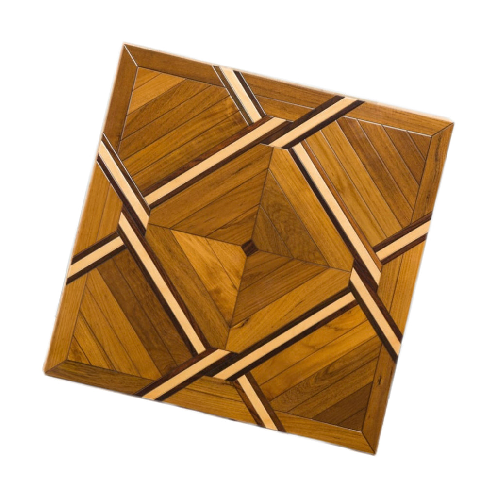 Custom Thickness Rosewood Engineered Parquet Flooring | Outdoor Exterior Use High-End Decorative Wood Tiles for Cultural Venues