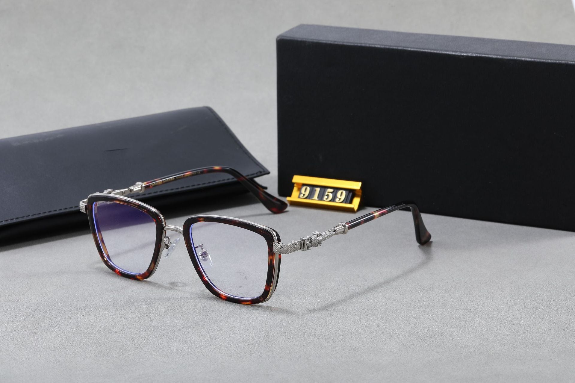 Crowe Style Pilot Double Bridge Sword Model Glasses Frame Large Size Men's Changeable Color Retro Wide Rim High Prescription
