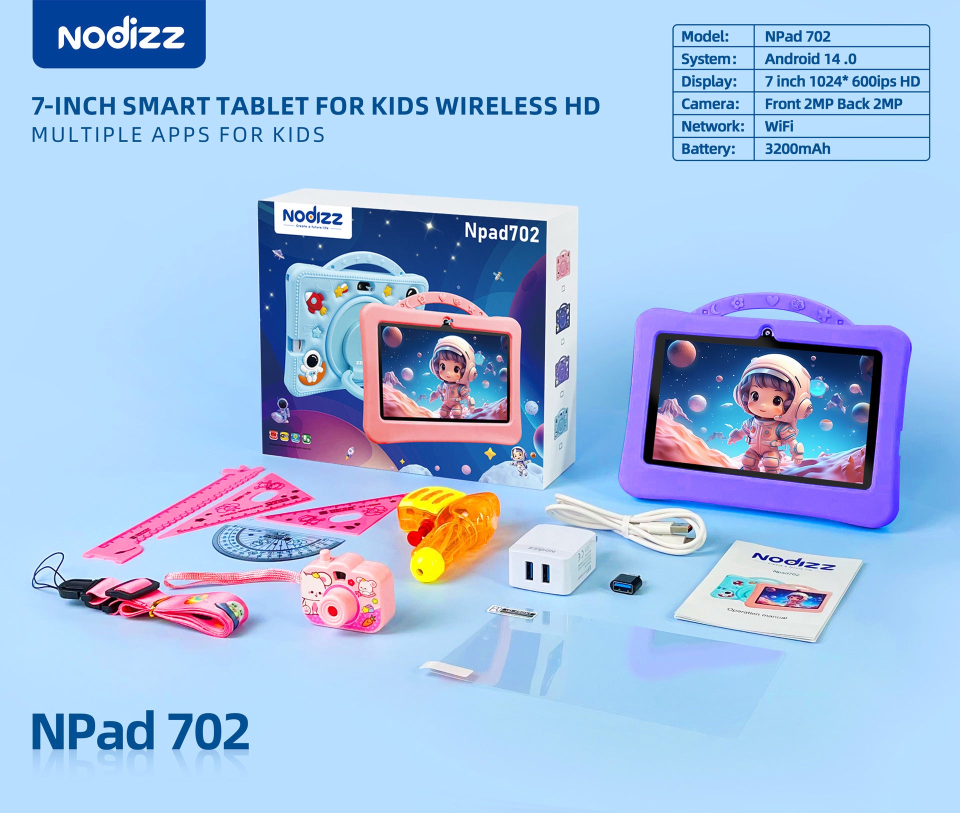 Npad702Children's Tablet Computer WiFi Cellular Network Google Store APP Download Children's Toy Family Bucket