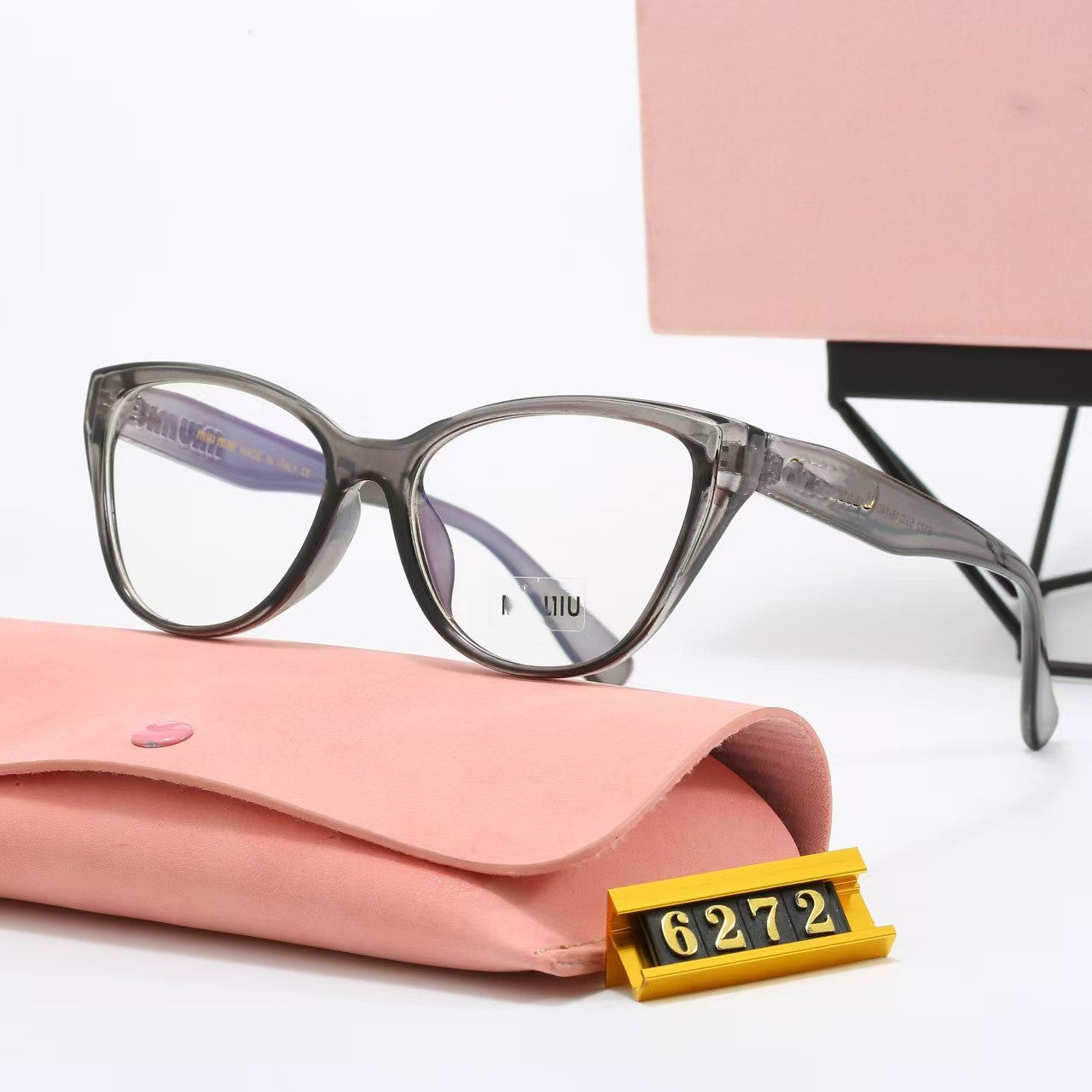 6272New European and American Style M Home Plain Cat Eye Glasses Fashion Retro Sunglasses Men Internet Celebrity Sunglasses Women Wholesale