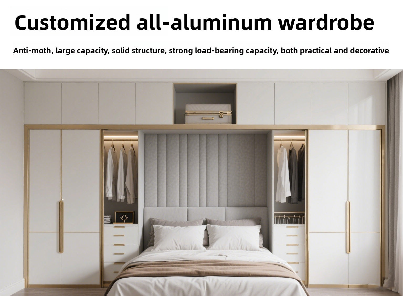 Custom Aluminum Alloy TV Cabinet Combination Wall Cabinet Modern Simple Storage Bookcase Wine Cabinet Integrated Wall-Mounted Living Room