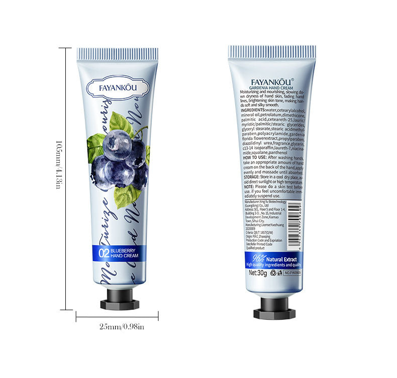 Plant and Fruit Hand Cream FAYANKOU Moisturizing Autumn and Winter Anti-Dry Crack Hand Cream  Foreign Trade Wholesale