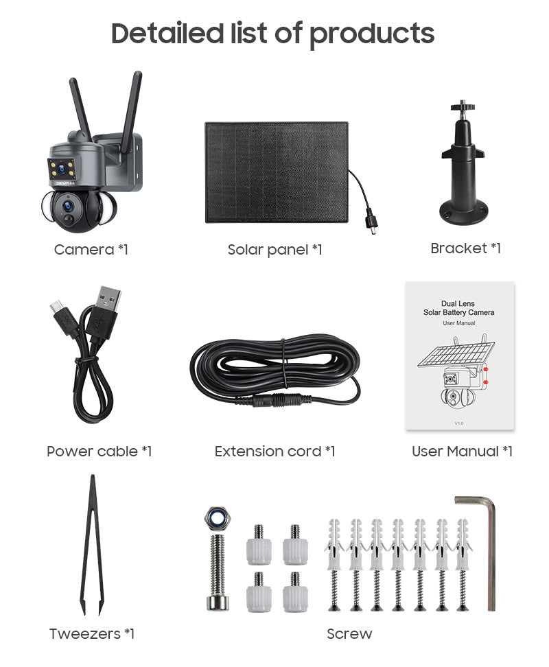 Exclusive Supply AOV Low Power Consumption All Day Recording Surveillance4G Hd600MP Solar-powered Gun Ball Linked Camera