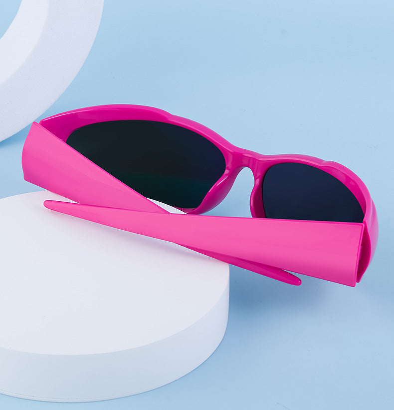 European and American Sports Windproof Cycling Sunglasses for Men and Women Sun Protection Personality Y2K Millennium Sunglasses Glasses Glasses