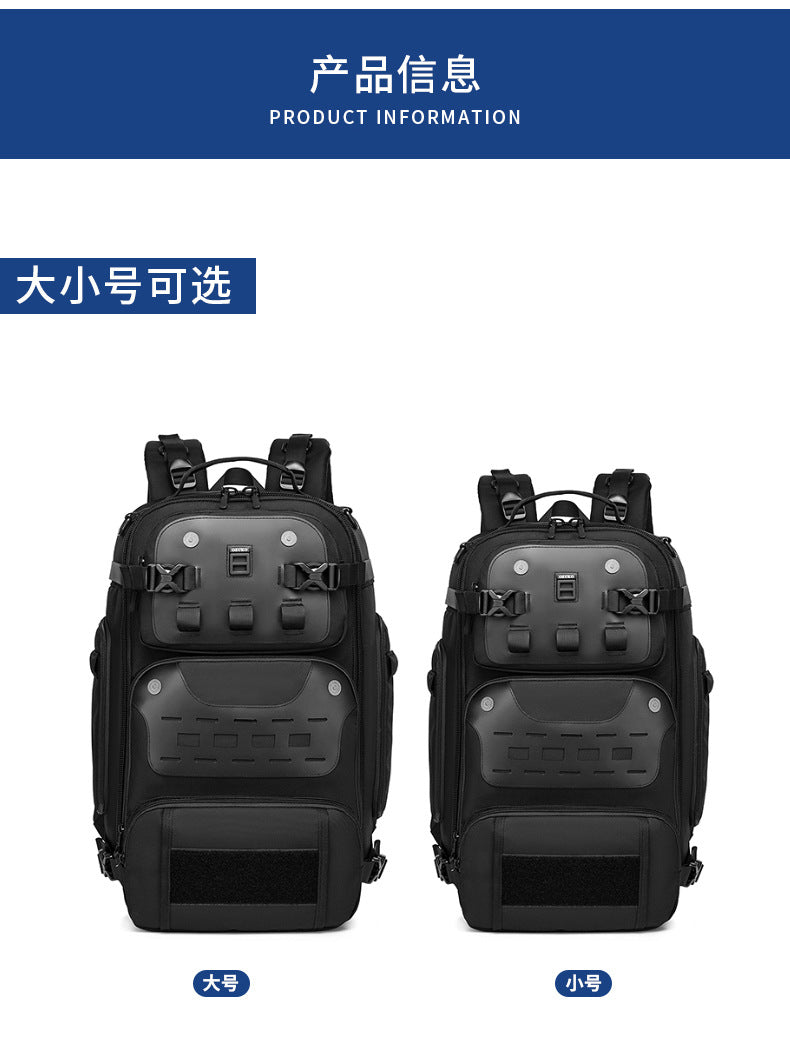 OZUKO Outdoor Tactical Backpack Large Capacity Waterproof Travel Bag Wear-Resistant MOLLE Hiking Backpack