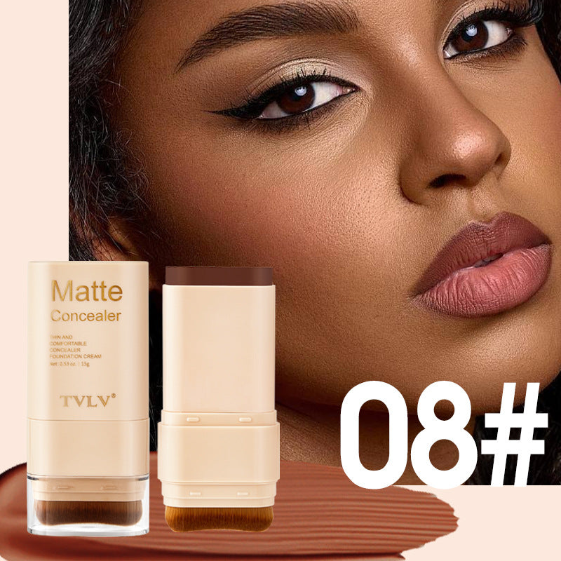TK Specialized Flawless Dual-Head Eraser Foundation Stick Water Glossy Skin Concealer Long-Lasting with Brush Head Hydrating Makeup Remover