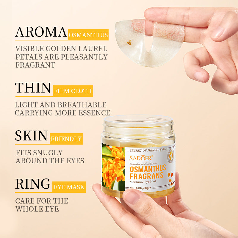 Golden Osmanthus Eye Mask Patch SADOER Moisturizing and Hydrating to Reduce Dark Circles  Foreign Trade Live Wholesale