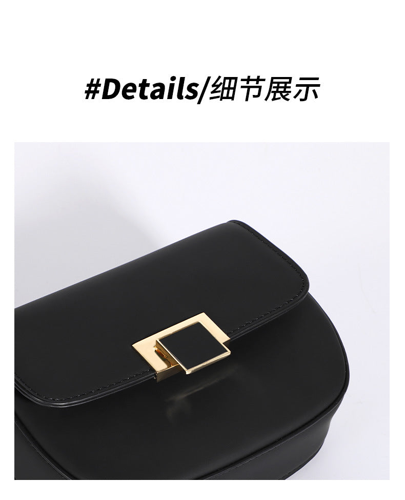 New Trendy Fashion Small Square Bag Niche Retro Underarm Bag Personality Stylish High-Quality Simple Crossbody Bag