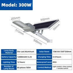 Outdoor Lighting Waterproof IP65 Remote Control Solar Light 300W350W500W1000W1600W2000W Led Solar Street Light