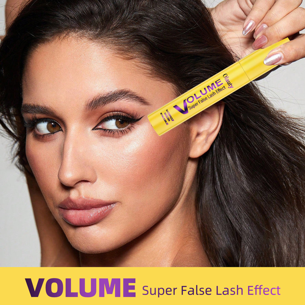 tkOlauty False Eyelashes Waterproof Mascara9ml Long-lasting non-smudge fiber volumizing curling mascara