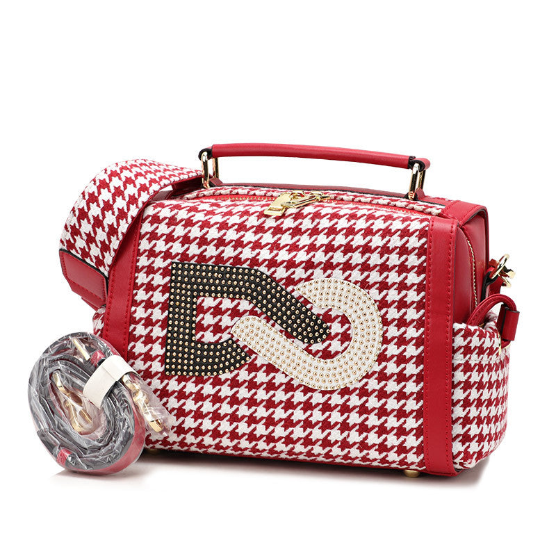 Korean Style Single Shoulder Women's Bag Wool Texture Versatile Handbag Trendy Personality Underarm Crossbody Women's Bag