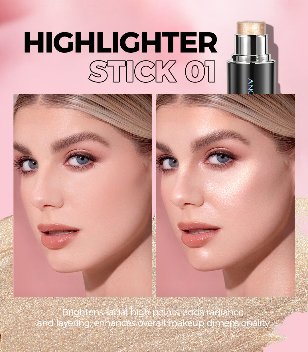 Highlight Contour Stick Concealer Natural Contouring All-in-One Highlight Blush Stick Wholesale