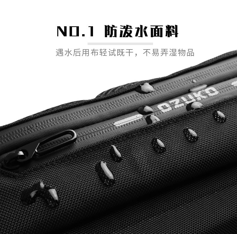 OZUKO Hard Shell Chest Bag Men's Crossbody Bag Anti-Theft Waterproof Cycling Outdoor Multi-Functional Sports Shoulder Bag