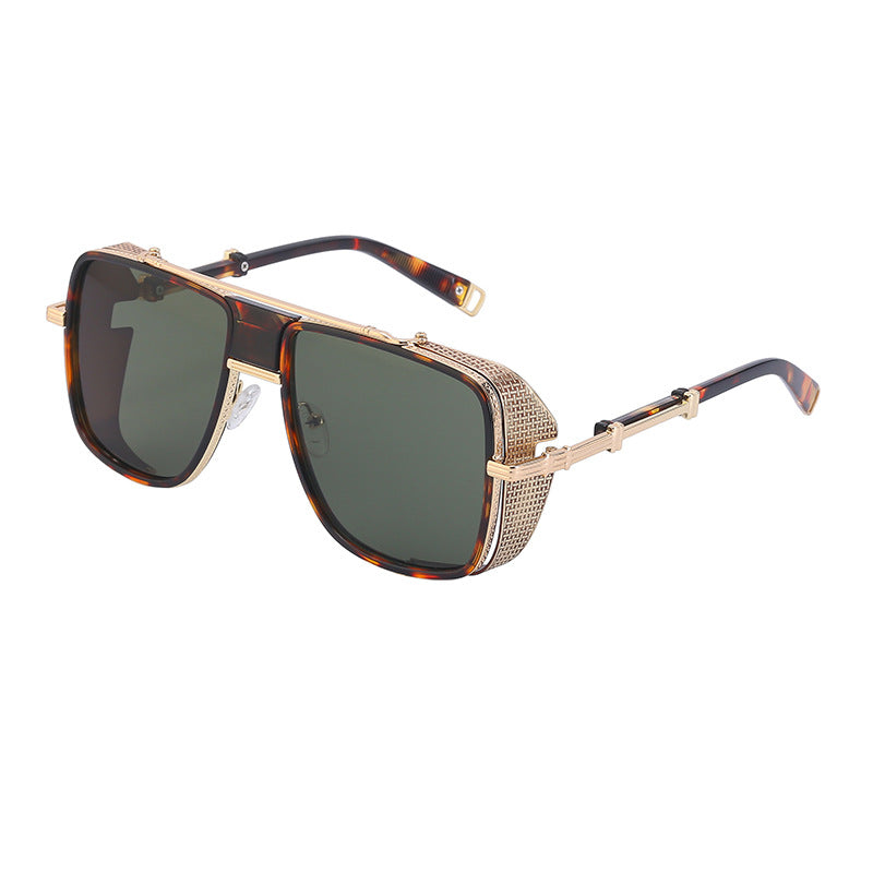 European and American Steampunk Sunglasses for Men, UV Protection, Full Coverage, Sunscreen Sunglasses for Women, Trendy Wholesale Glasses