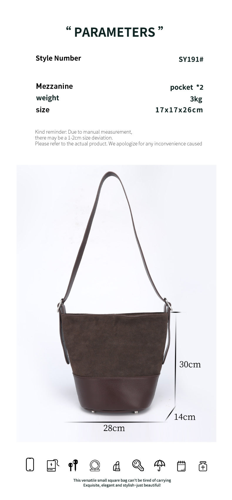 European and American Style Matte Single Shoulder Crossbody Bag for Women, Large Capacity Genuine Leather Fashion Versatile Color-Block Handbag Bucket Bag Underarm Bag for Women