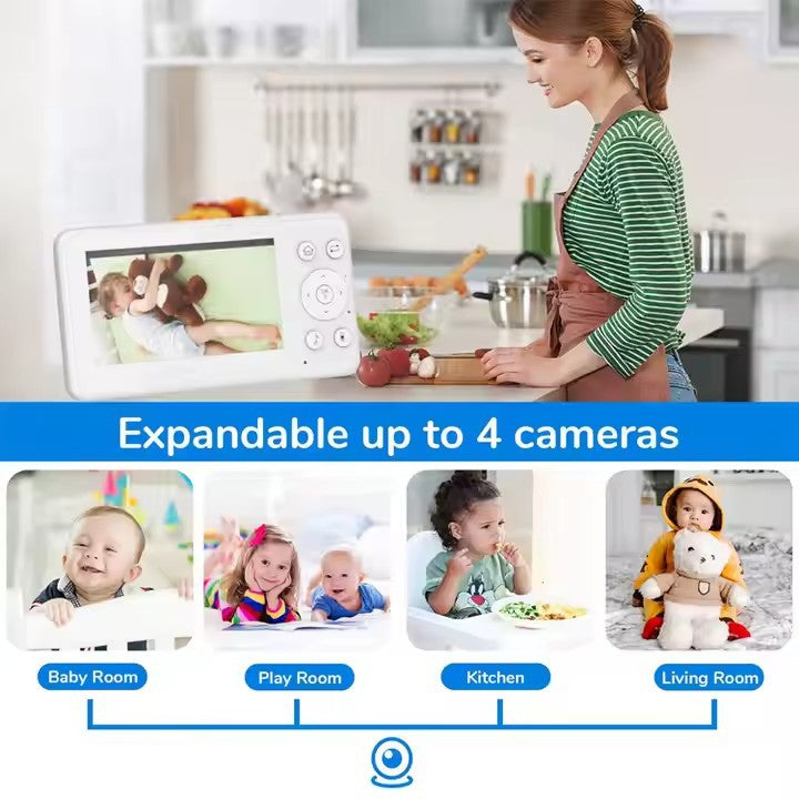 New High Definition Night Vision Graffiti WIFI Baby Monitor4.5Large Screen Multi-Functional Surveillance Camera