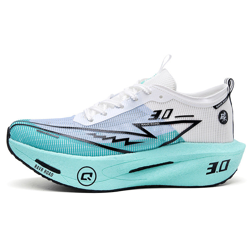 New Fashionable Casual Breathable Comfortable Running Shoes with Real Carbon Plate High Elasticity Shock Absorption for Student Training Sports Shoes