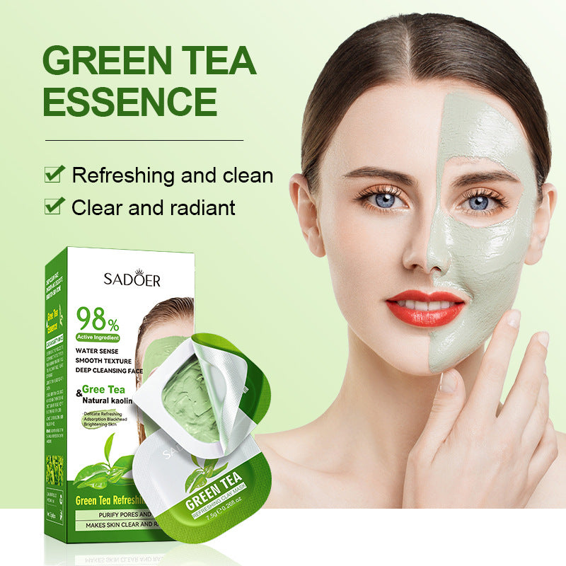 Cleaning Compound Film SADOER Green Tea Turmeric Rose Moisturizing Mask Cross-Border Foreign Trade Wholesale