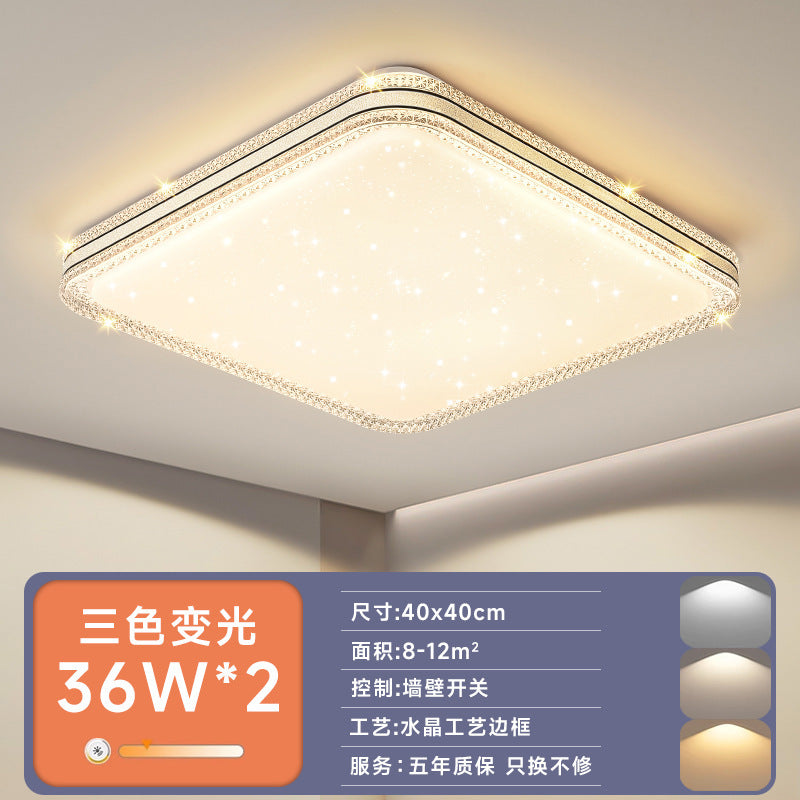 led Ceiling Lamp Master Bedroom Lamp Simple Modern Living Room Lamp Round Room Study Romantic Starry Sky Light Fixture
