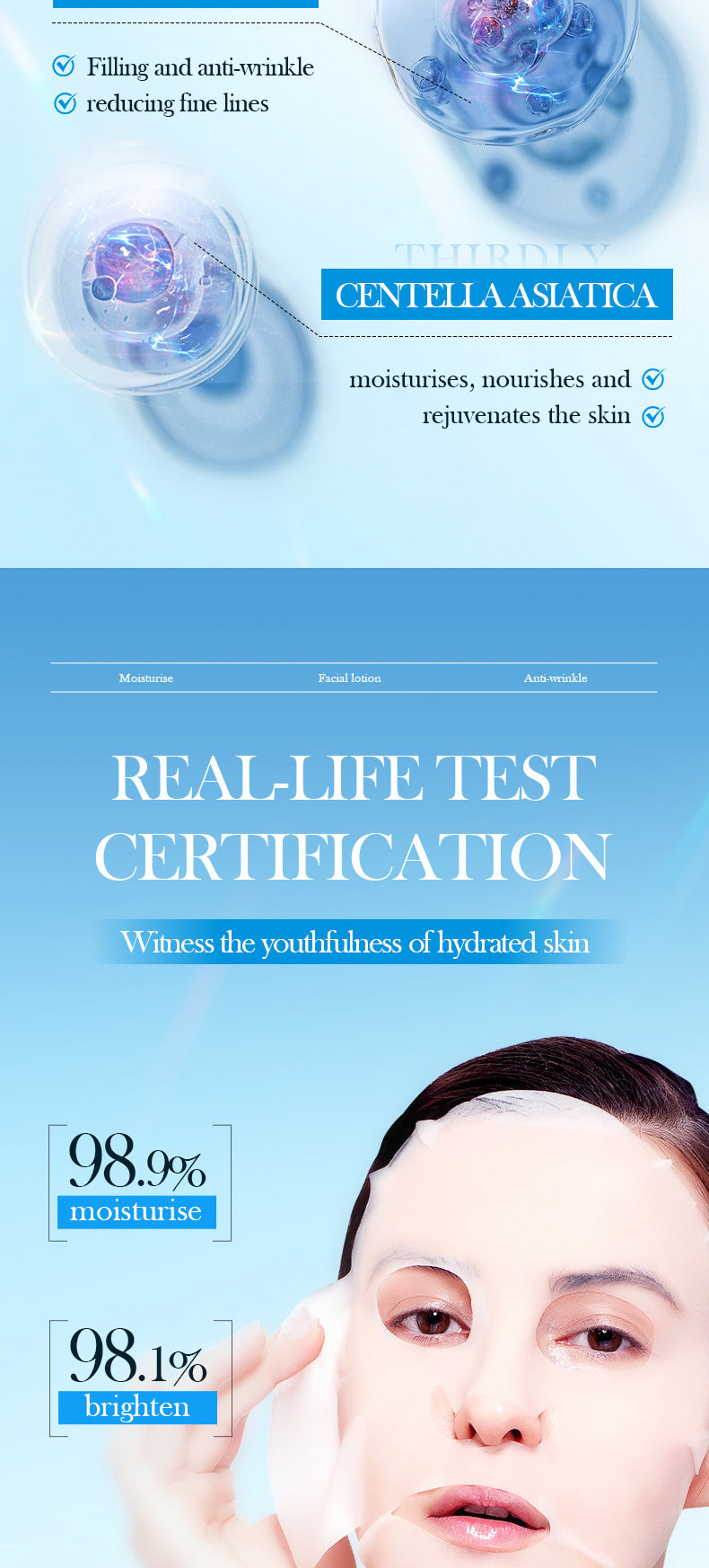 Hyaluronic Acid Mask25mlSADOER8D Anti-wrinkle Nourishing Hydrating Moisturizing  Wholesale